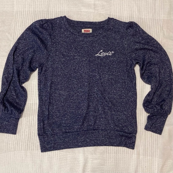 Levi's Kids Blue Sweatshirt with Embroidered Logo - Picture 1 of 12